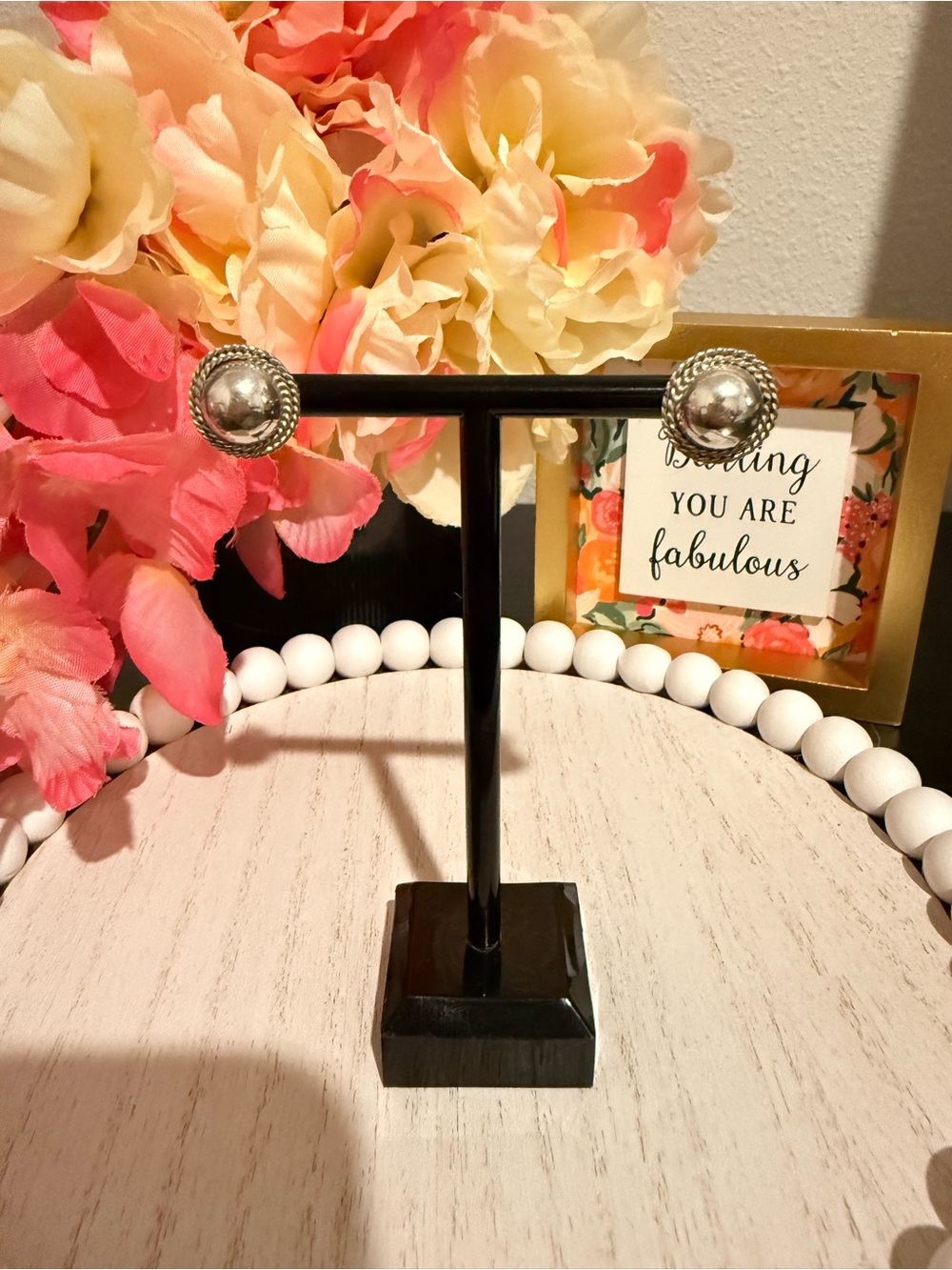 Vintage Taxco Mexico 925 Sterling Silver Dome Stud Earrings